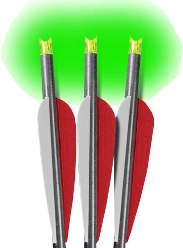 LUMENOK XBOW ARROW 22" BARNETT HEADHUNTER GREEN CRESCENT 3PK