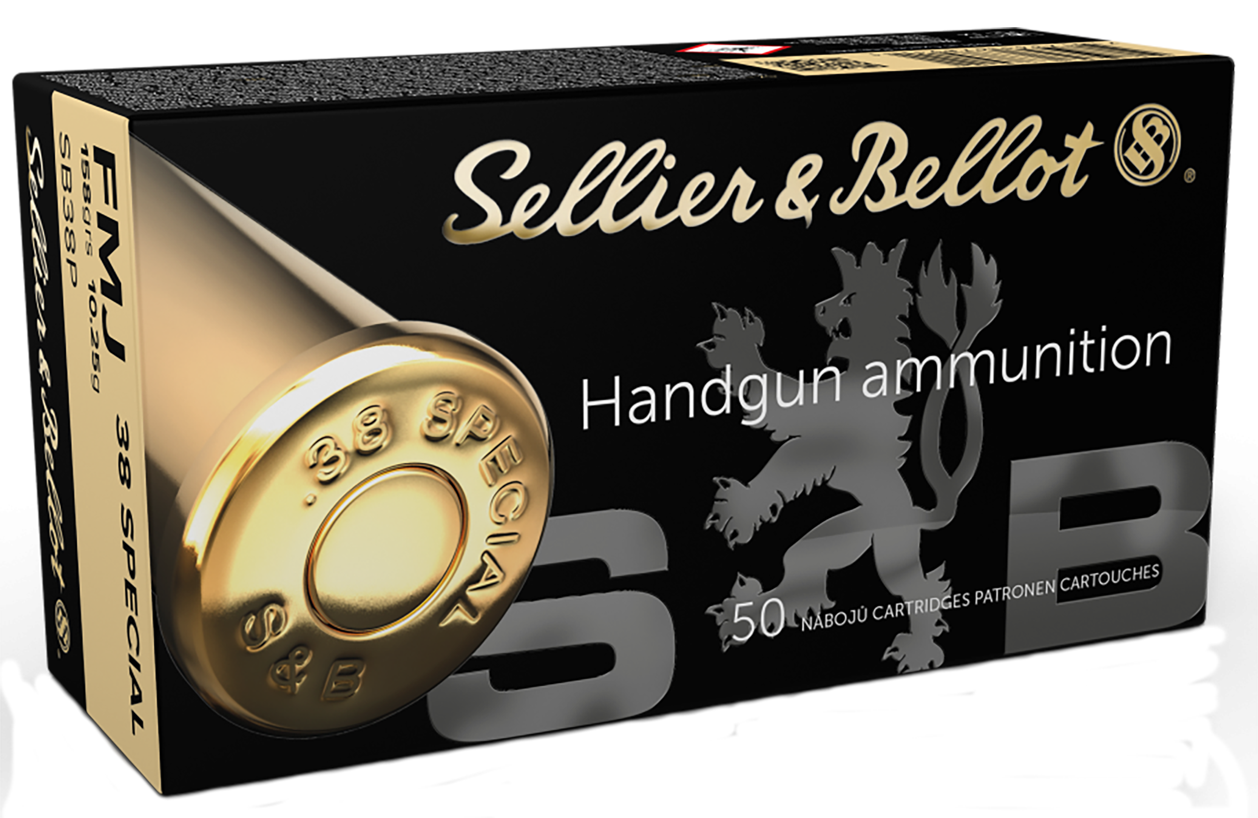 Sellier & Bellot SB38P Handgun  38Special 158gr Full Metal Jacket 50 Per Box/20 Case