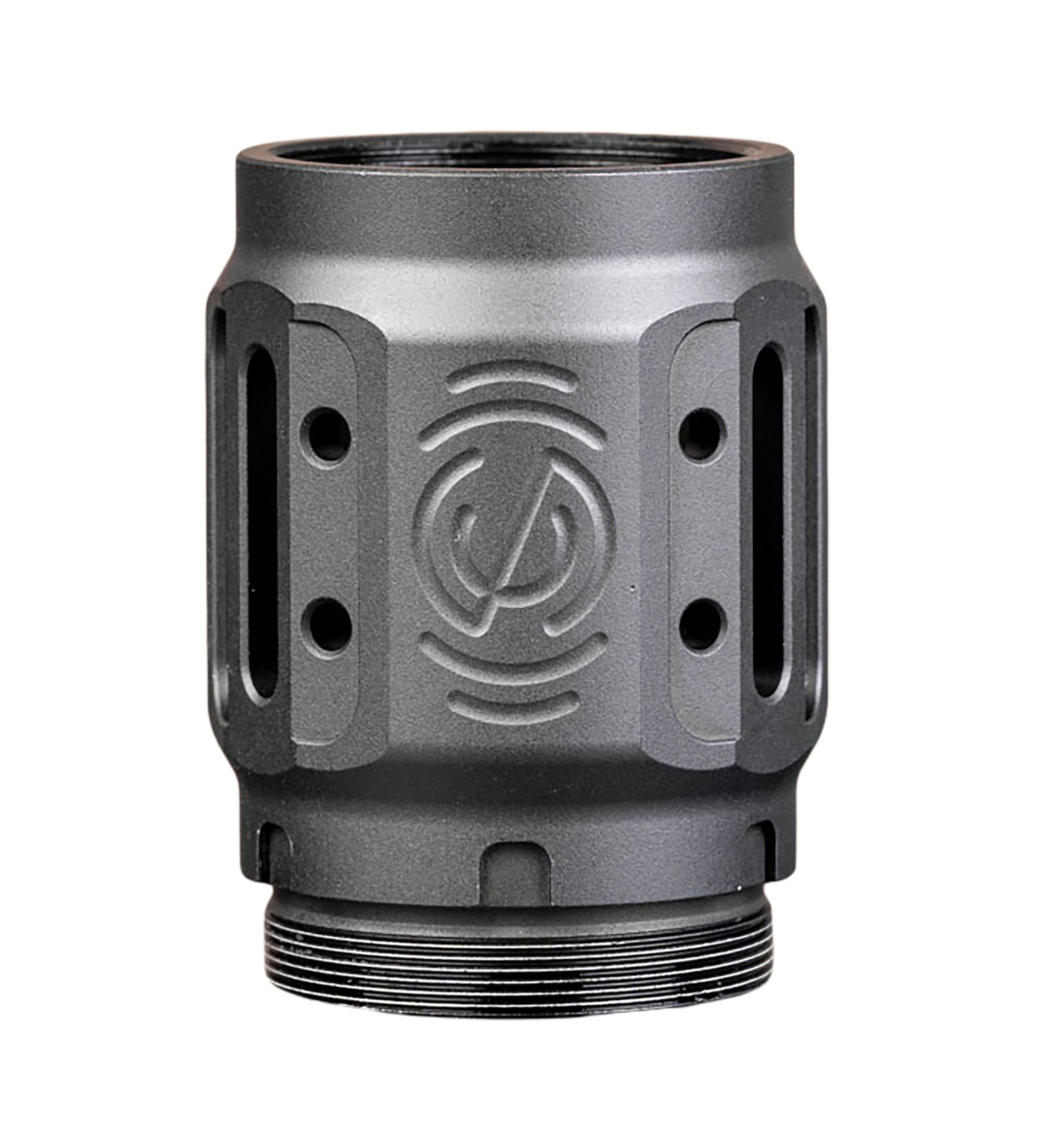 SilencerCo AC5451 Charlie MAAD Brake 2.0 Black Anodized Aluminum 2.23" OAL 1.68" Diameter