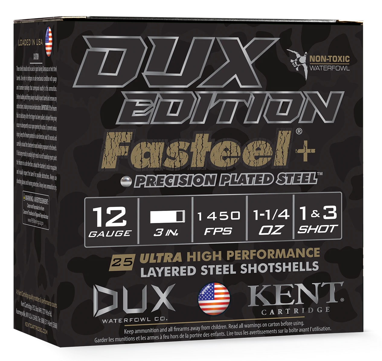 Kent Dux 12 GA 3" Steel Waterfowl Load 100rd Box