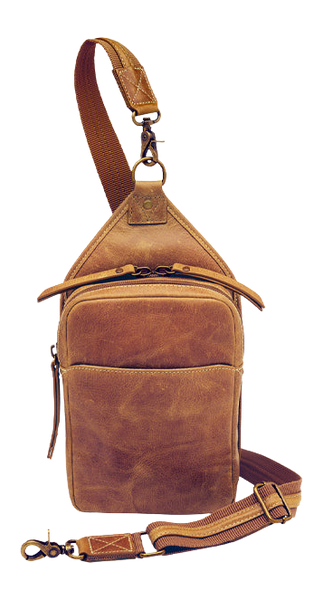 Gun Tote'n Mamas Compact Sling Crossbody Concealed Carry Bag Buffalo Caramel