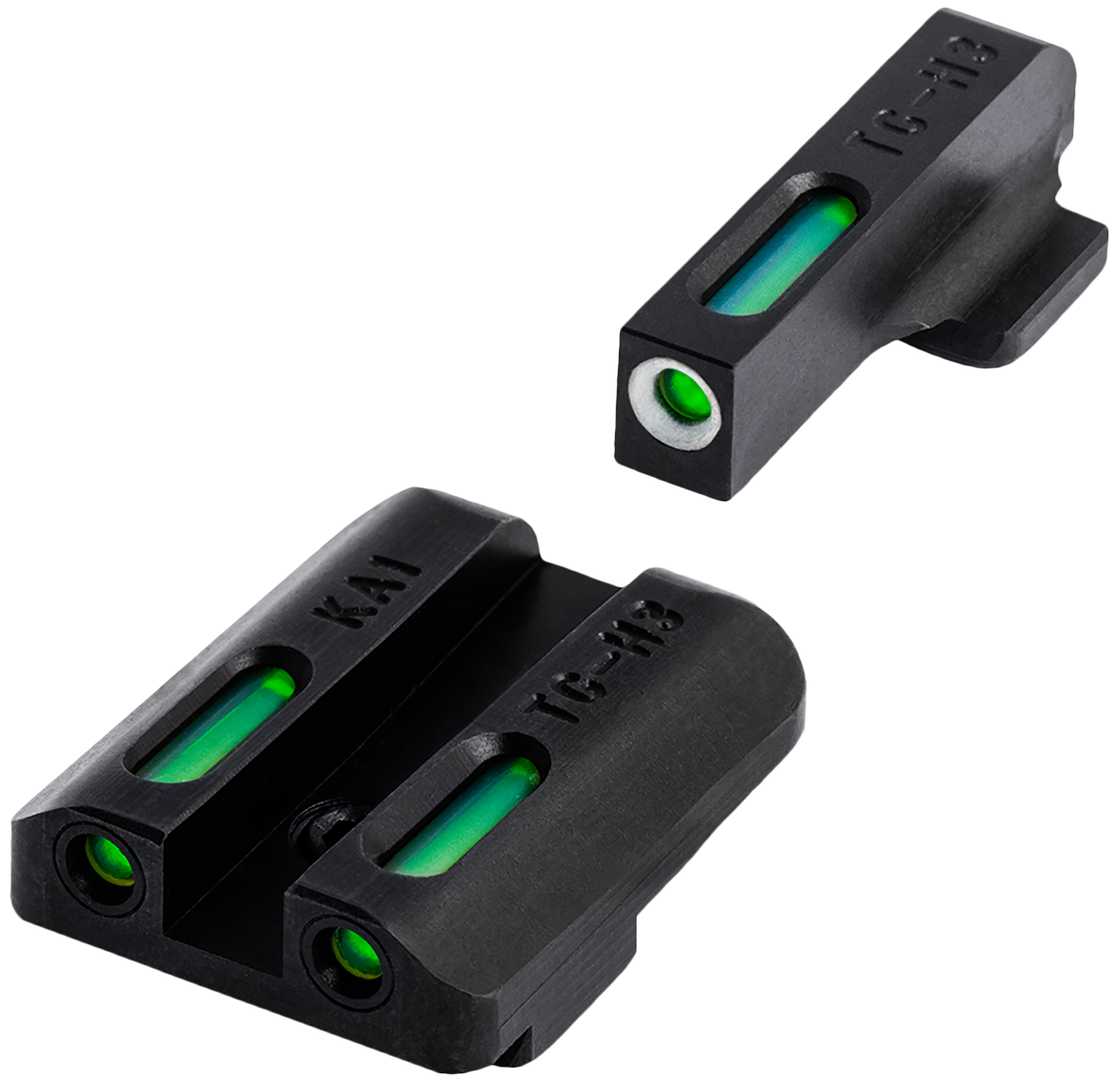 TruGlo TG13KA1A TFX Black | Green Tritium & Fiber Optic White Outline Front Sight Green Tritium & Fiber Optic Rear Sight Kahr Arms