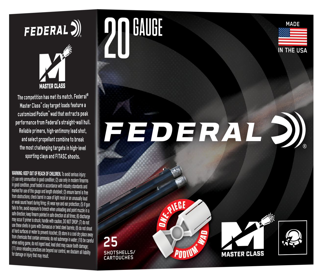 Federal MC2248 20Gauge 2.75" 7/8oz 8Shot 25 Per Box/10 Case
