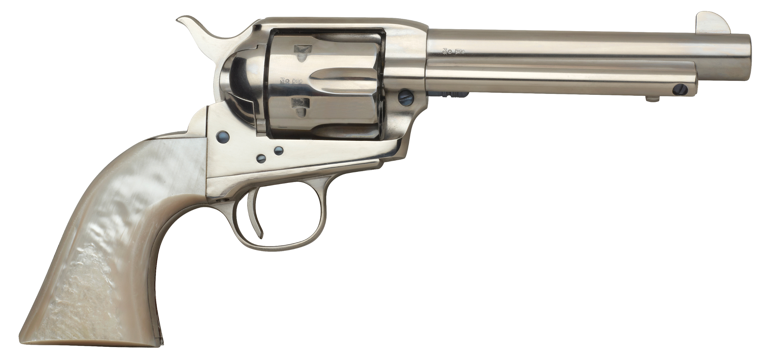 Taylors & Company 555114 1873 Cattleman 45 Colt (LC) Caliber with 5.50" Barrel, 6rd Capacity Cylinder, Overall Nickel-Plated Finish Steel, Ivory Synthetic Grip & Overall Taylor Polish
