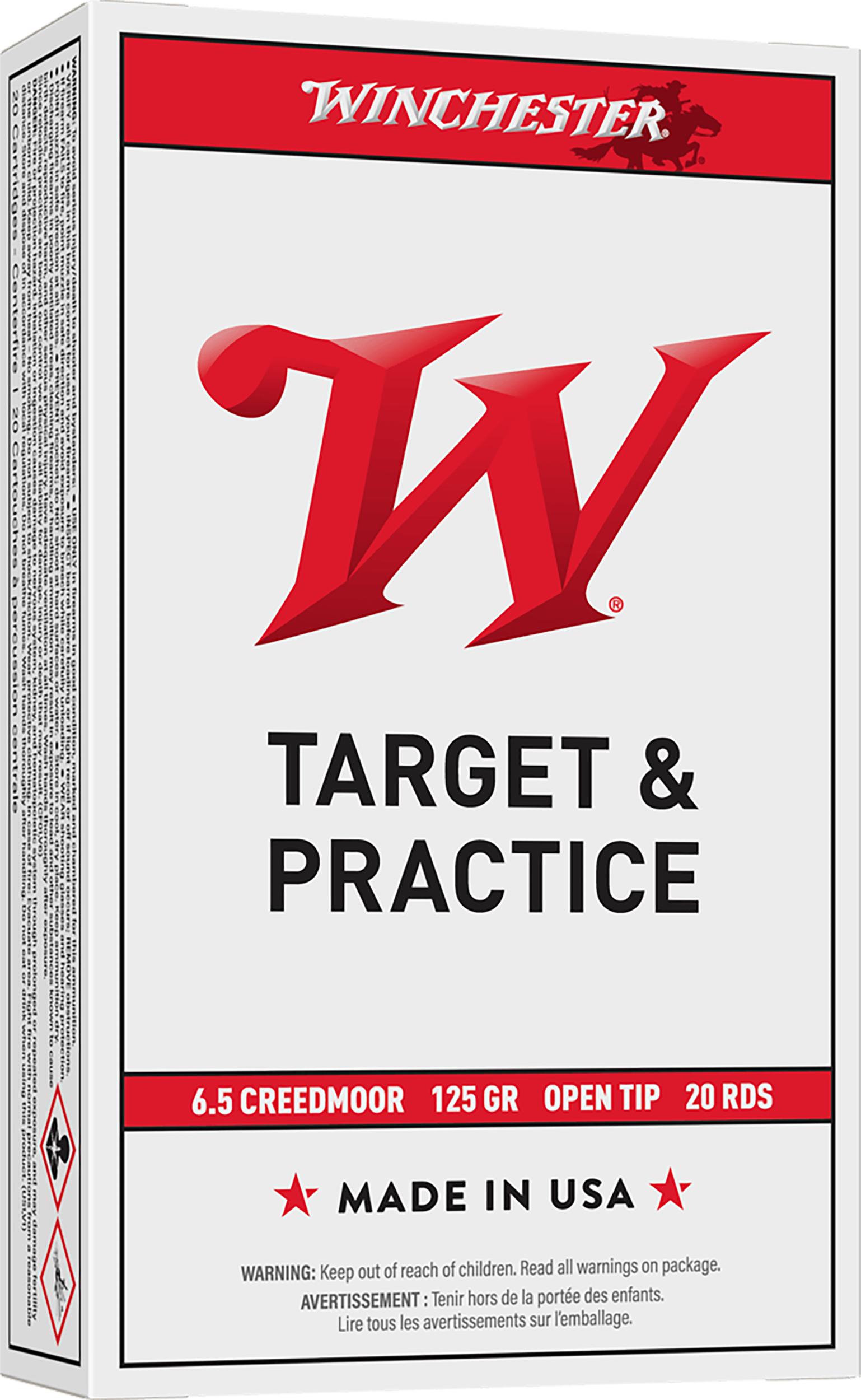 Winchester Ammo USA65CM USA  6.5Creedmoor 125gr Open Tip Range 20 Per Box/10 Case