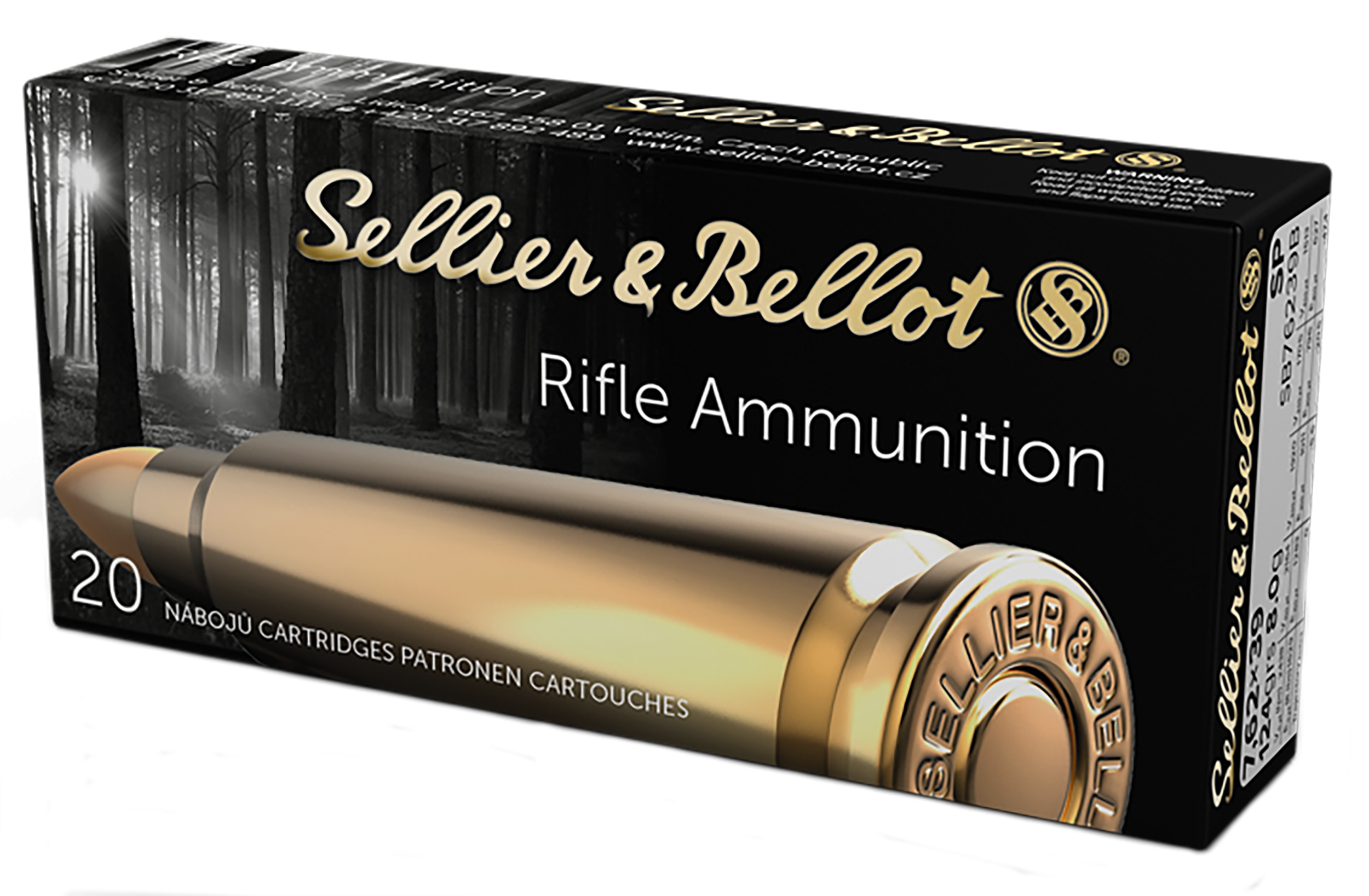 Sellier & Bellot SB76239B Rifle  7.62x39mm 124gr Soft Point 20 Per Box/30 Case