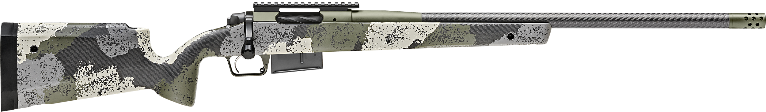 Springfield Armory BAW92465PRCCFG 2020 WayPoint  6.5 PRC 3+1 24" CF Evergreen Camo Hybrid Profile w/M-LOK Stock Mil-Spec Green Cerakote Right Hand