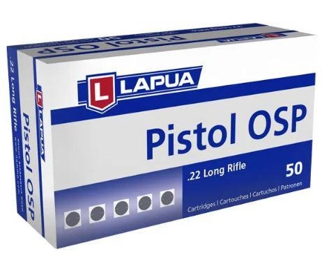 Lapua Pistol OSP Rimfire Ammunition .22 LR  40 gr LRN 919 fps 50/ct