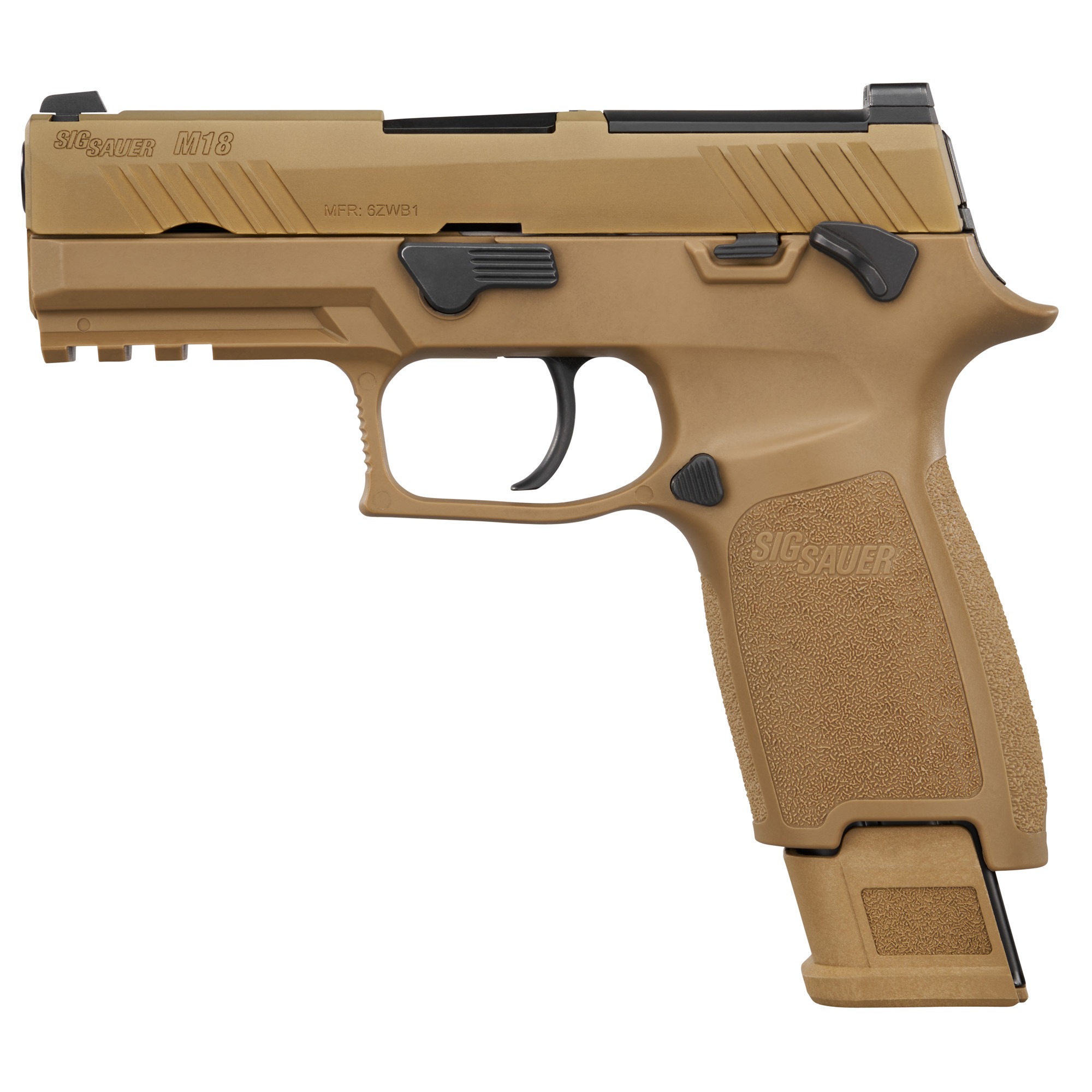 Sig Sauer M18 9mm 3.9" 10rd Coyote MA Compliant Pistol