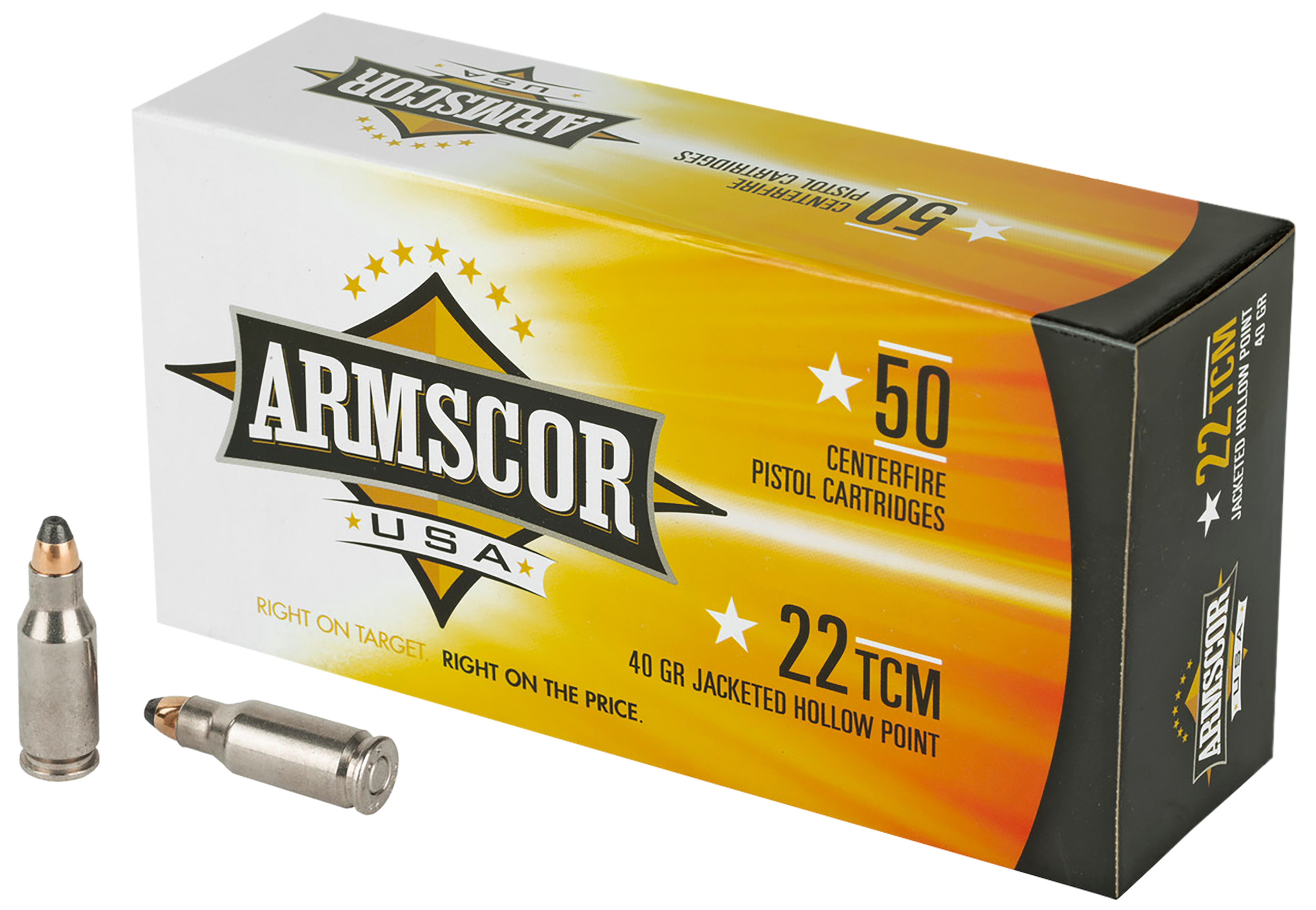 Armscor FAC22TCM1N USA  22TCM 40gr Jacketed Hollow Point 50 Per Box/20 Case