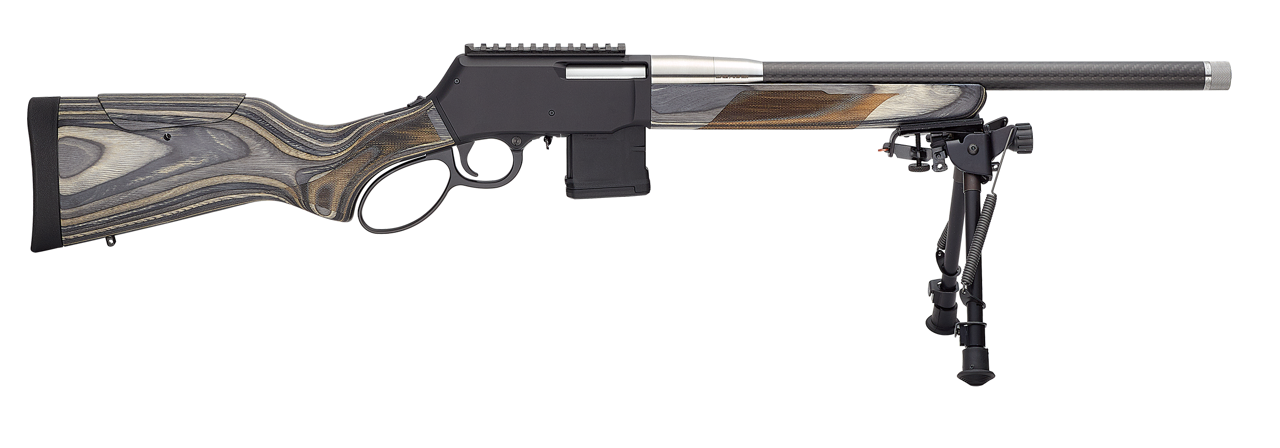 Henry H023-223XCF SPD Predator 223 Rem/5.56 NATO 10+1 18" Carbon Fiber Threaded Barrel, Black Anodized Drilled & Tapped Receiver, Harris S-LM Bipod Forend, Adj Cheek Riser w/Pistol Grip Laminate Stock