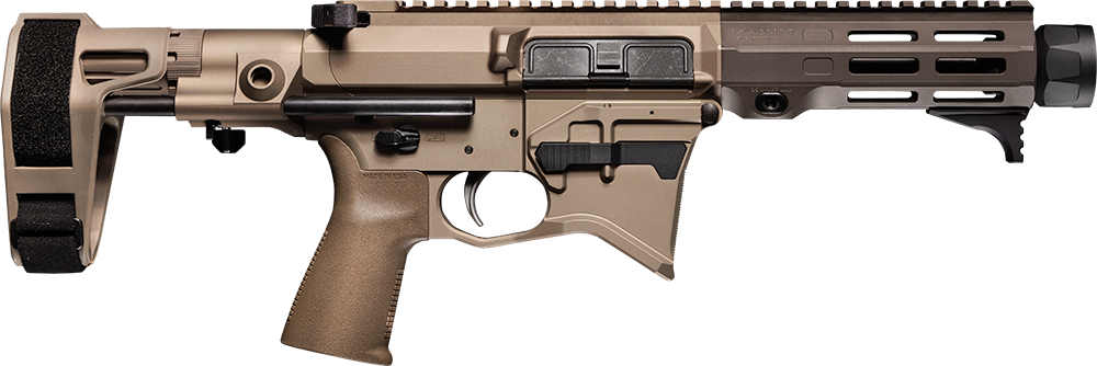 Maxim Defense  MD9 905 CQB 9mm Luger 5.50" Black Nitride Threaded Barrel, Arid Brown Anodized Aluminum Receiver w/Picatinny Rail, M-Rax/M-Slot Handguard, Arid Brown Polymer Maxim CQB Brace, Arid Brown