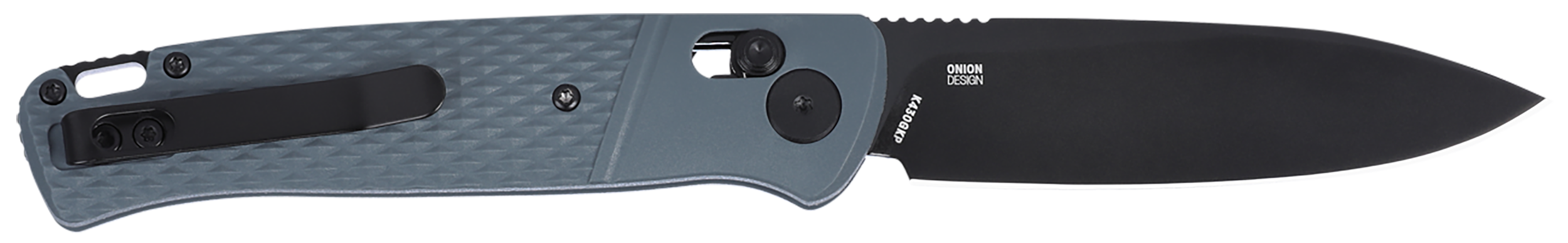 CRKT K430GKP Counterpart EDC 3.38" Folding Drop Point Plain Black Oxide 12C27 Sandvik SS Blade, Gray Textured GRN Handle