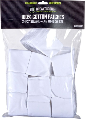 BREAKTHROUGH CLEANING PATCHES 2 1/2" SQUARE .45-.58 50 PACK