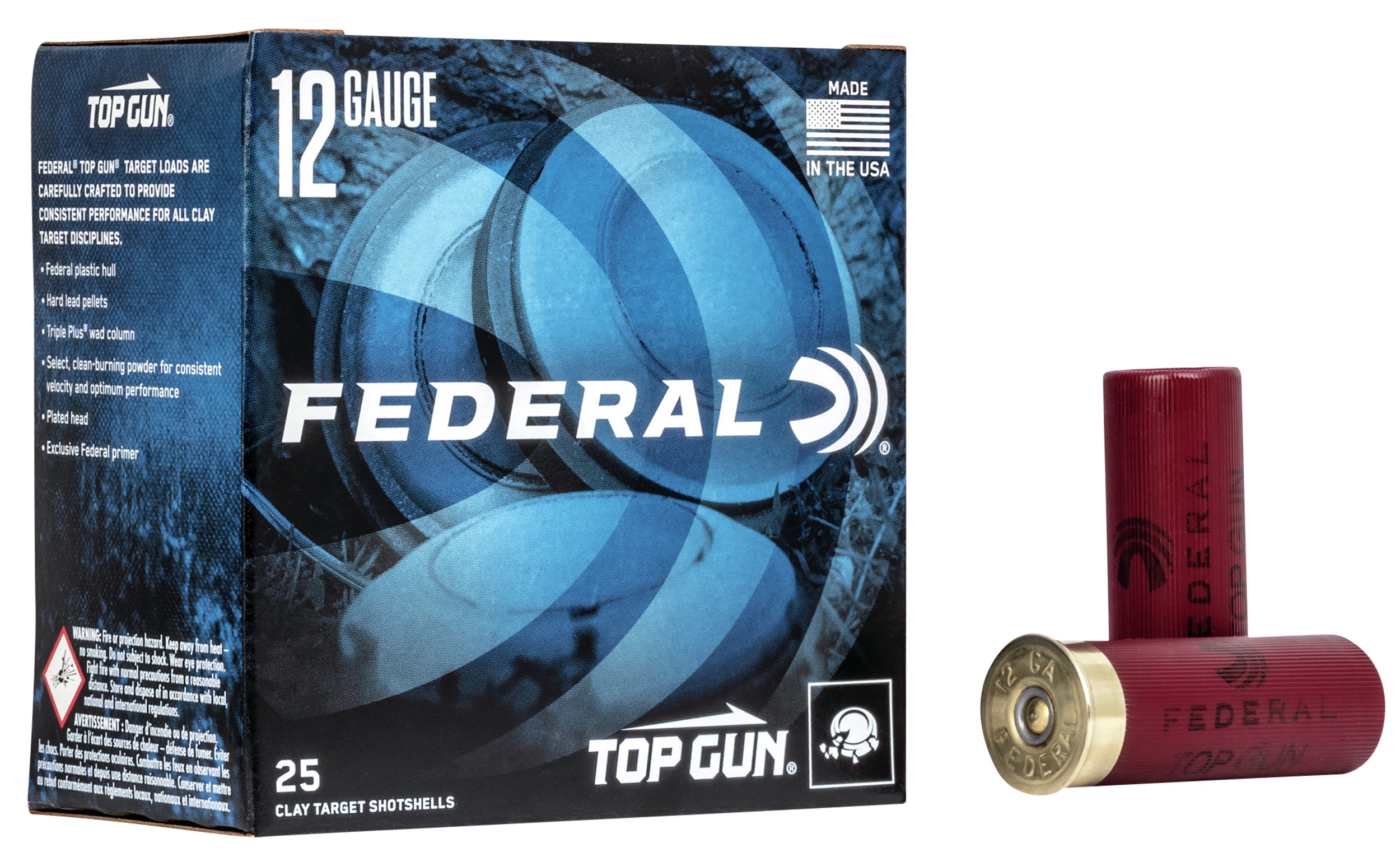 Federal TGL1275 Top Gun  12Gauge 2.75" 1 1/8oz 7.5Shot 25 Per Box/10 Case