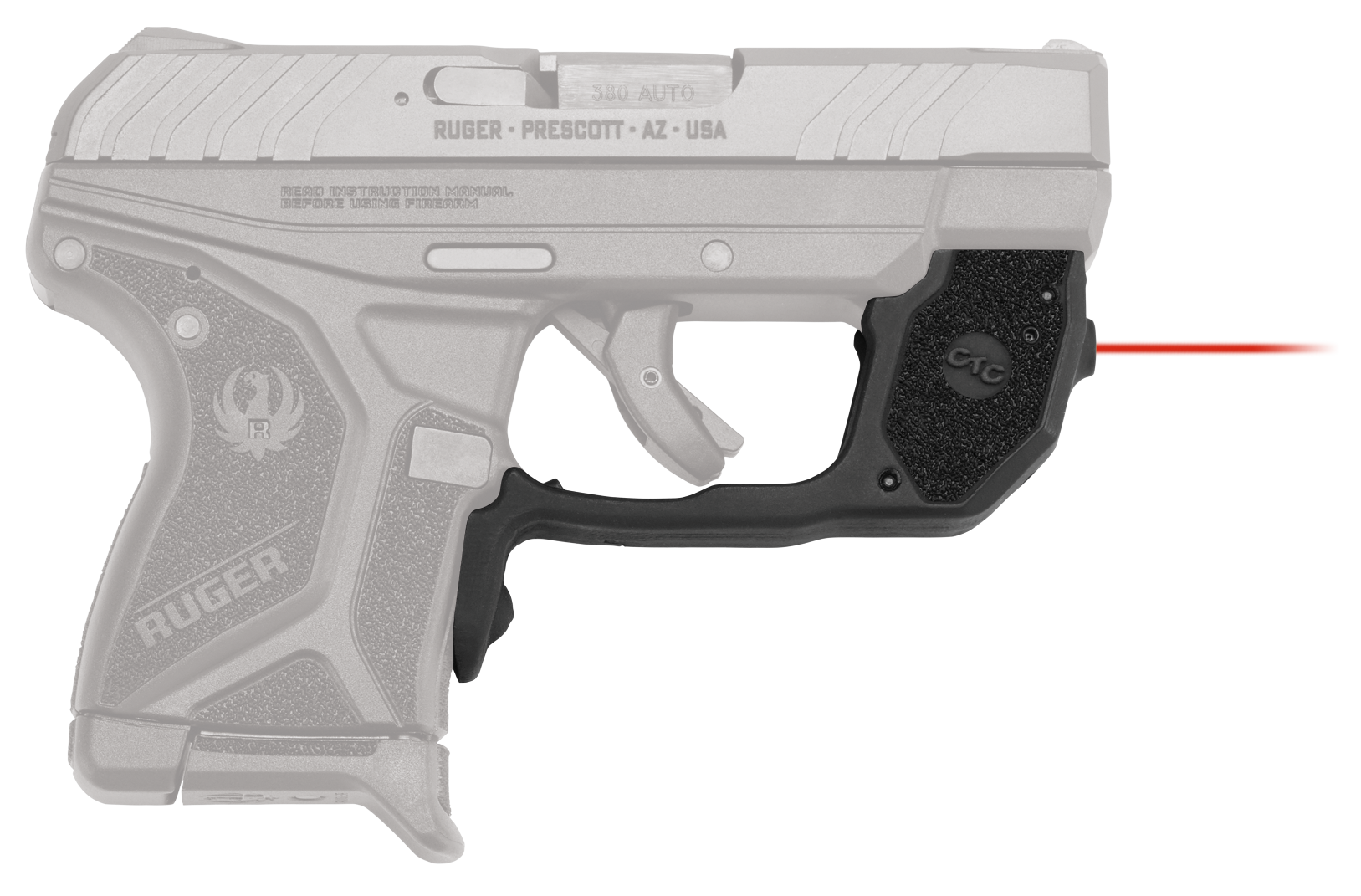 Crimson Trace 0173101 Laserguard Ruger LCP II, Red Laser Black Polymer