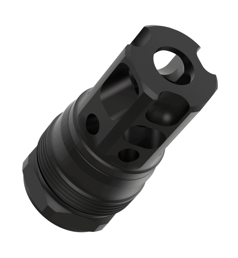 Liberty Precision Machine LPM-2010 Liberty Bell Muzzle Brake Black Stainless Steel 5/8"x24 Threads 1.70"