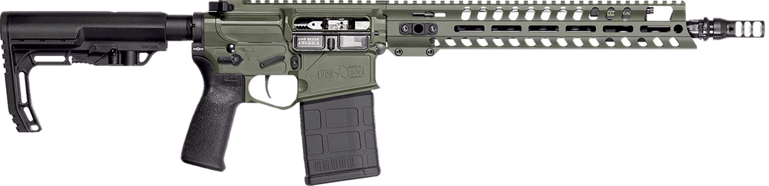 Patriot Ordnance Factory 02065 Rifle Rogue 308 Win 20+1 13.75" Olive Dark Green Cerakote