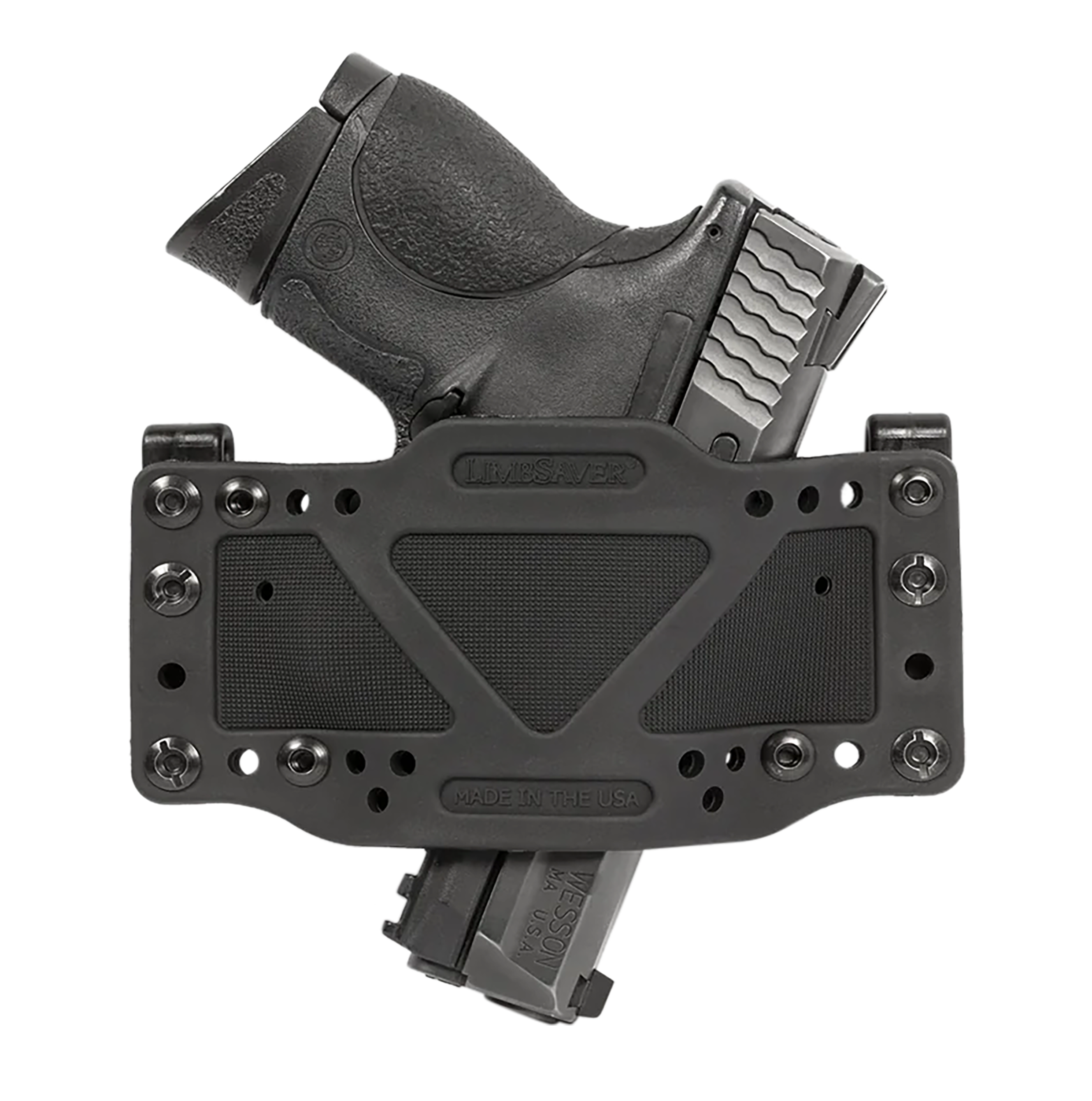Limbsaver 12501 CrossTech IWB/OWB Black Polymer Belt Clip Fits Universal Handgun Ambidextrous