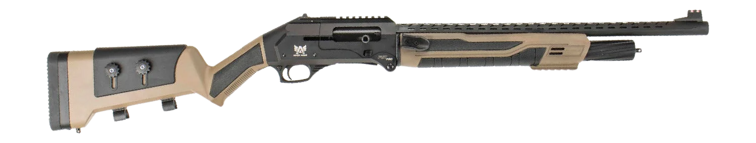 Panzer Arms PAFS1PROFSFDE FS1 Pro 12 Gauge Semi-Auto 3" 4+1 20" Black Shrouded Barrel, Black & Flat Dark Earth Cerakote Receiver w/Picatinny Rail, M-LOK Handguards, Flat Dark Earth Adj Cheekrest Synth