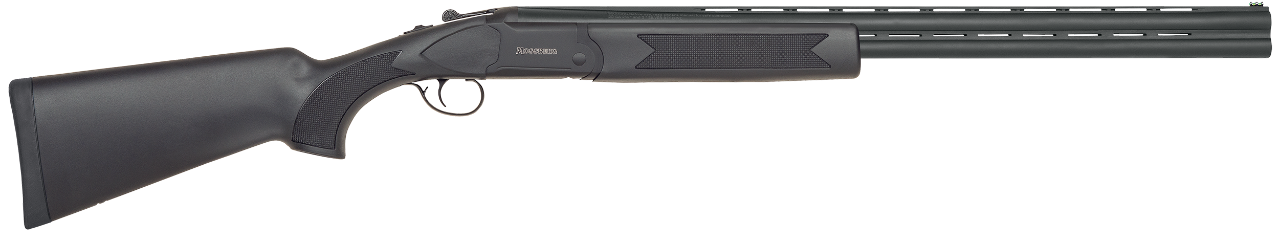 Mossberg 75483 Silver Reserve Eventide Over/Under 20 Gauge 3" 2rd 26", Black, Synthetic Furniture, Fiber Optic Sight, 5 Field Set Chokes