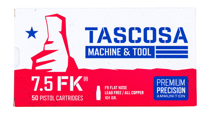 Tascosa Ammunition TMTAMMOF7 7.5FK 101gr Spoon Tip 50 Per Box/12 Case