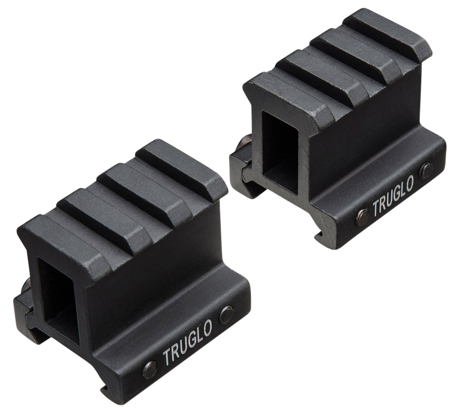 TruGlo TG8992B Picatinny Riser Mount  Matte Black Anodized