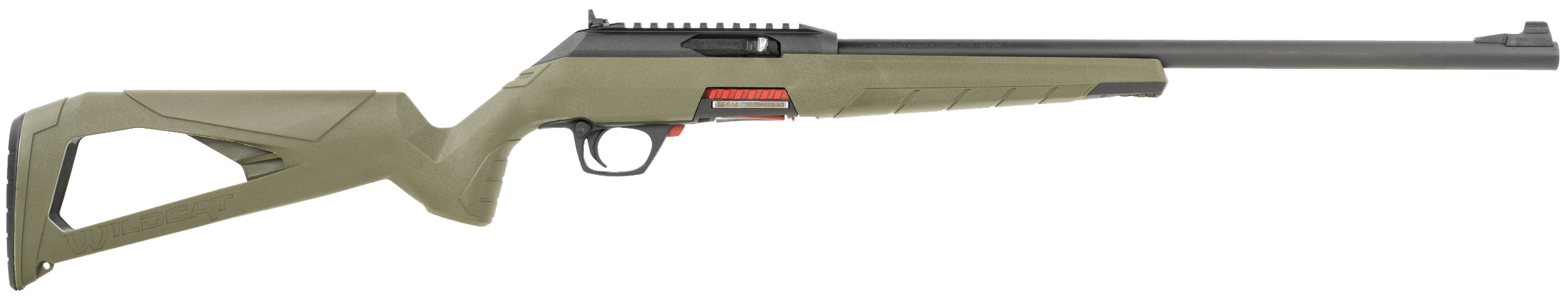 Winchester Repeating Arms 521139102 Wildcat  Full Size 22 LR 10+1 18" Matte Blued Sporter Barrel, Picatinny Rail Matte Black Polymer Receiver, OD Green Skeletonized Synthetic Stock, Ambidextrous