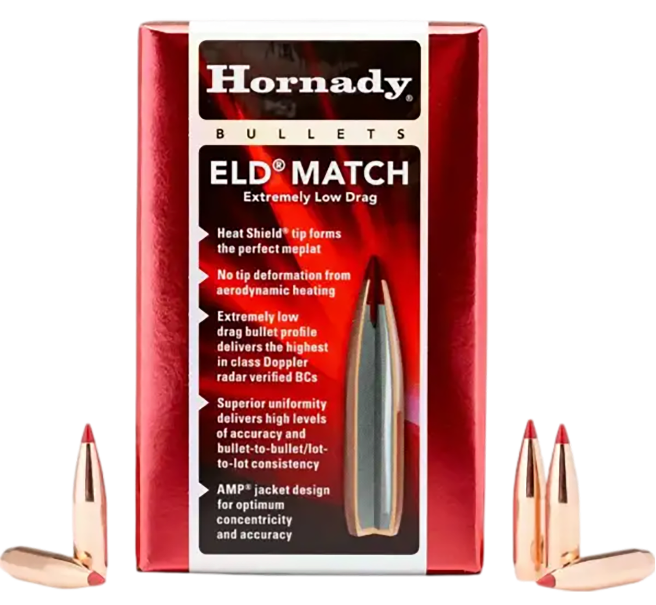 Hornady 2561 ELD Match  25 Cal .257 134 gr Extremely Low Drag Match 100 Per Box/ 15 Case