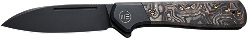 WE KNIFE SOOTHSAYER 3.48" BLACK TITANIUM/BLACK STONEWAS!