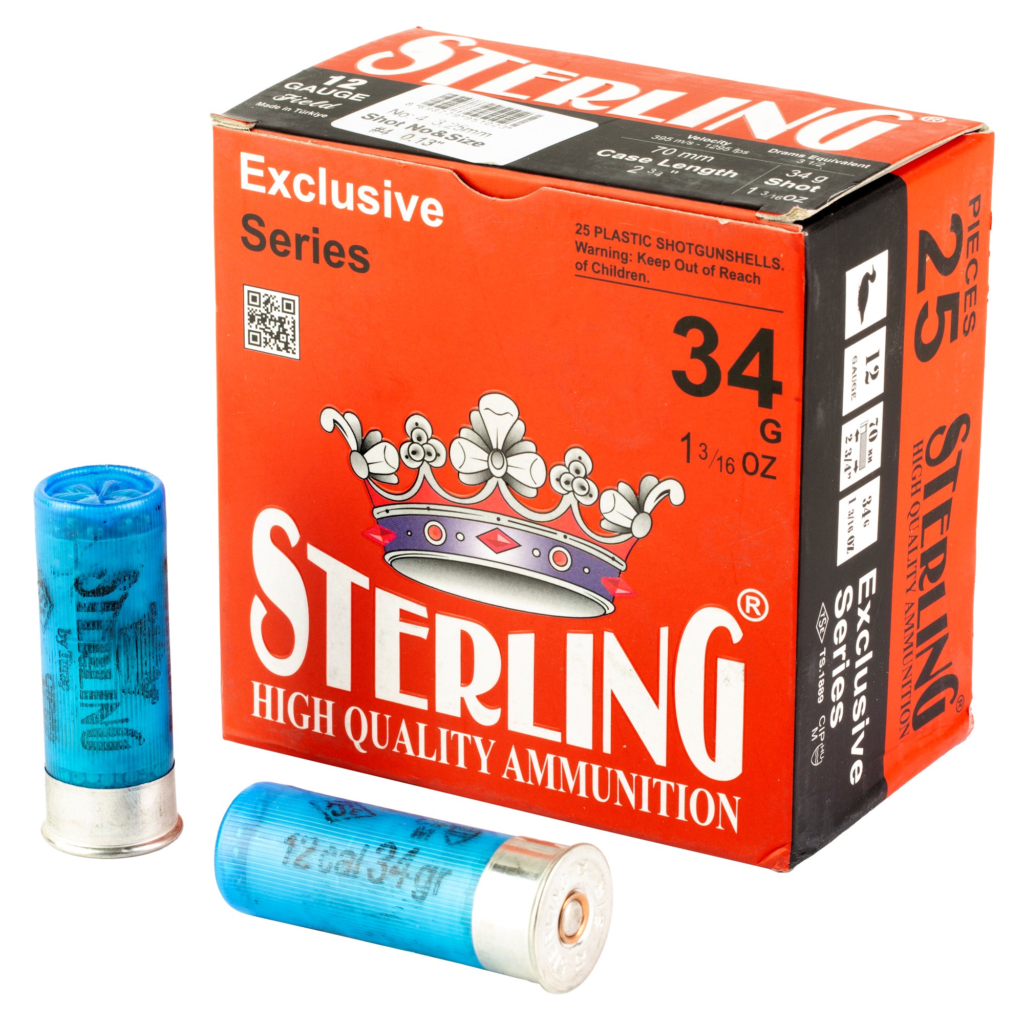 STERLING EXCLSV 12GA 2.75" #4 25/250