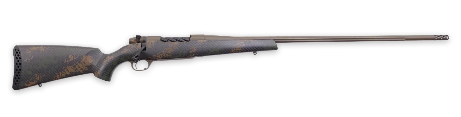 Weatherby MBC20N338WR6B Mark V Backcountry 2.0 338 WBY RPM 4+1 24" + 2" Patriot Brown Cerakote Fluted Threaded Barrel, Steel Drilled & Tapped Receiver, Black w/Brown Accents Fixed Peak 44 Blacktooth C