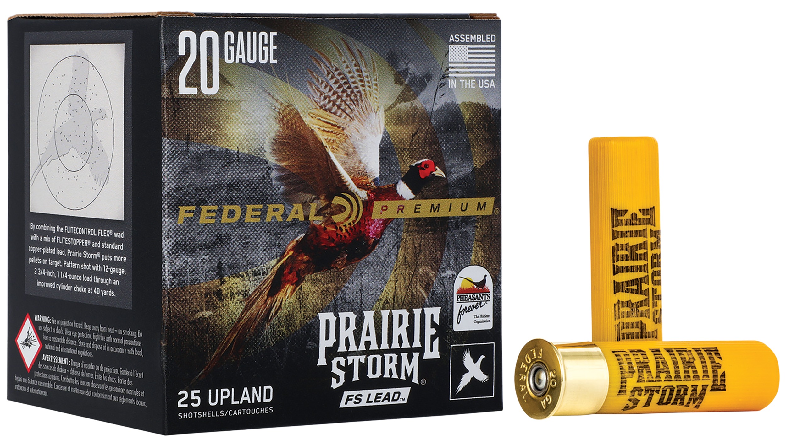 Federal PFX258FS6 Premium Prairie Storm FS 20Gauge 3" 1 1/4oz 6Shot 25 Per Box/10 Case