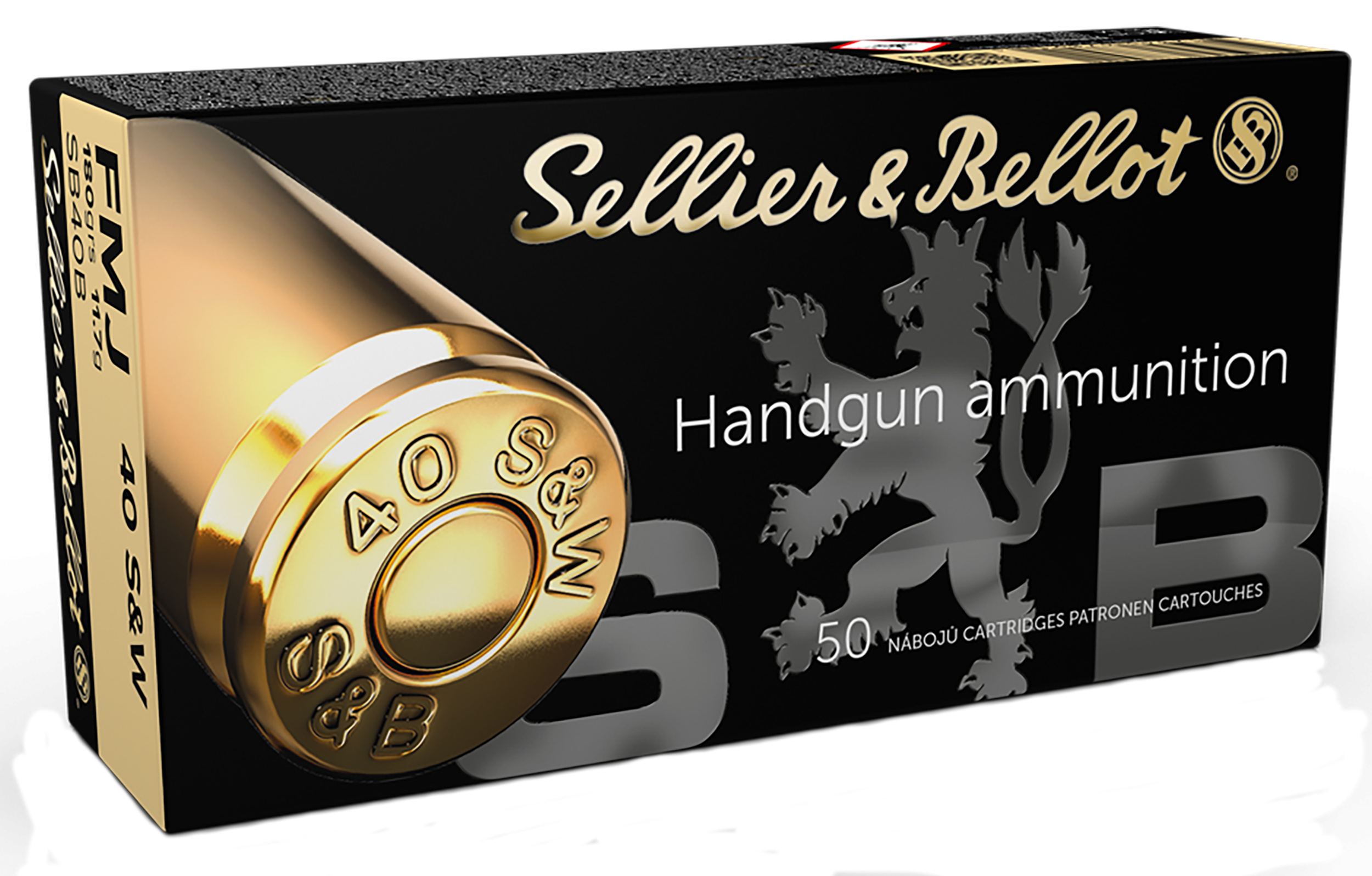 Sellier & Bellot SB40B Handgun  40S&W 180gr Full Metal Jacket 50 Per Box/20 Case