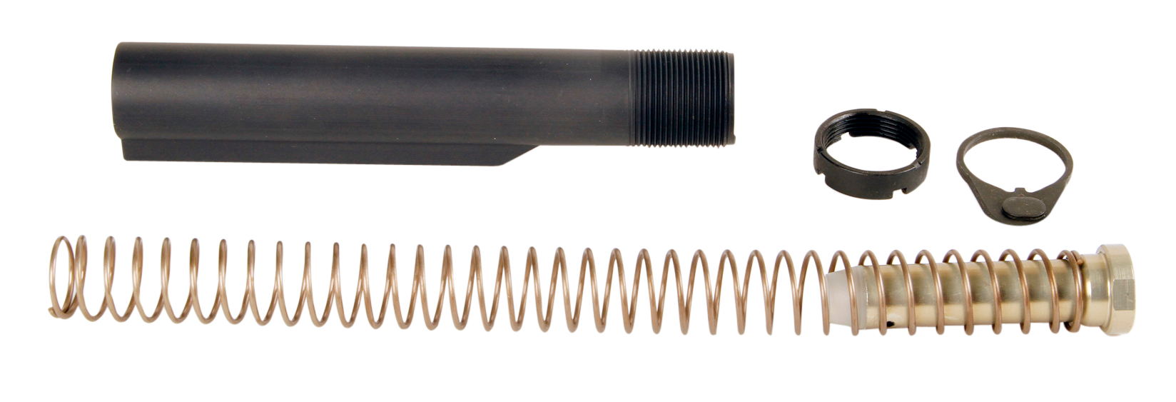 LBE Unlimited MILBUFKTCG Mil-Spec Buffer Tube Kit  6 Position AR-15 Gray