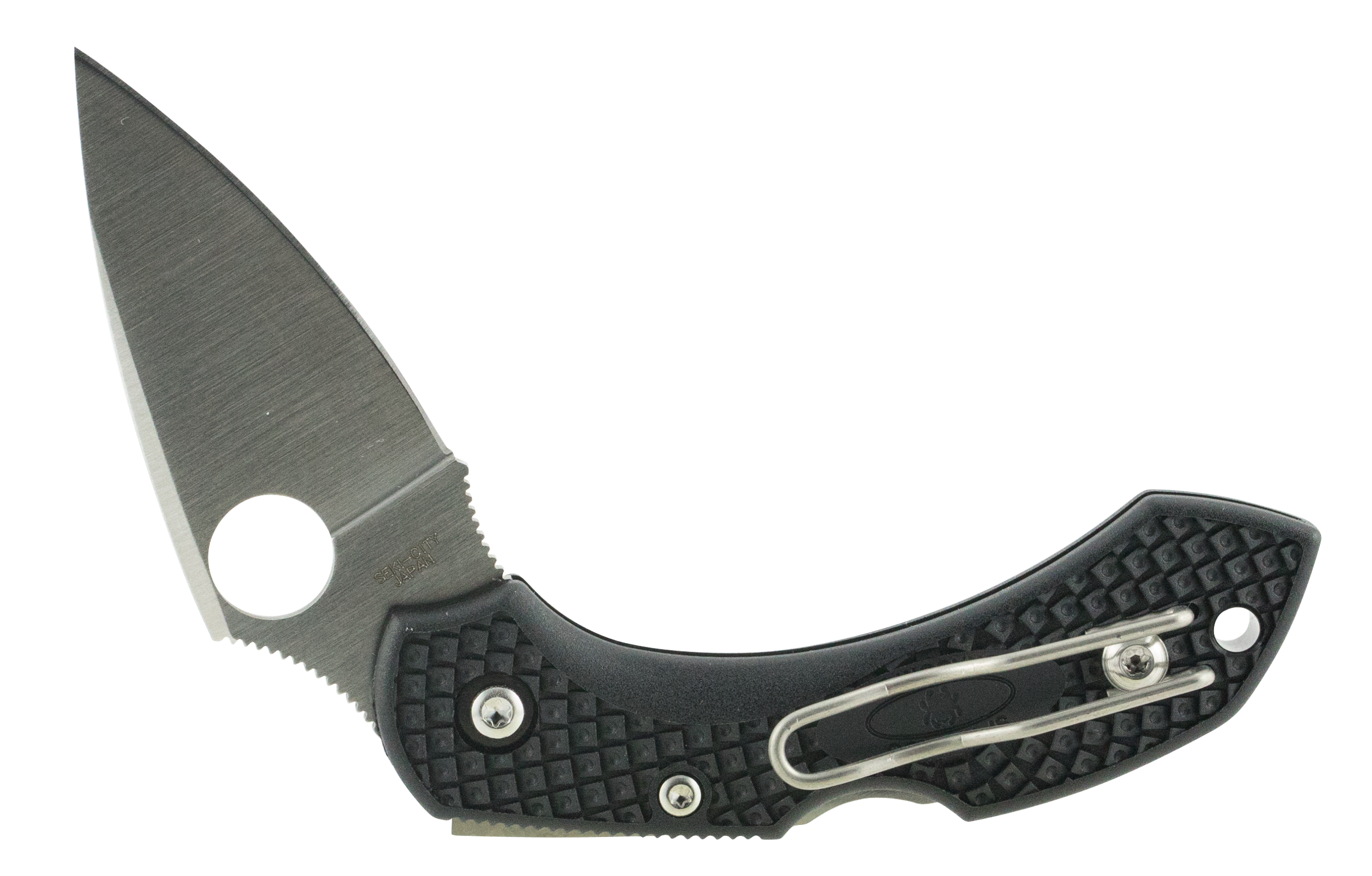 Spyderco C28PBK2 Dragonfly 2  2.25" Folding Clip Point Plain VG-10 SS Blade Black FRN Handle Includes Pocket Clip