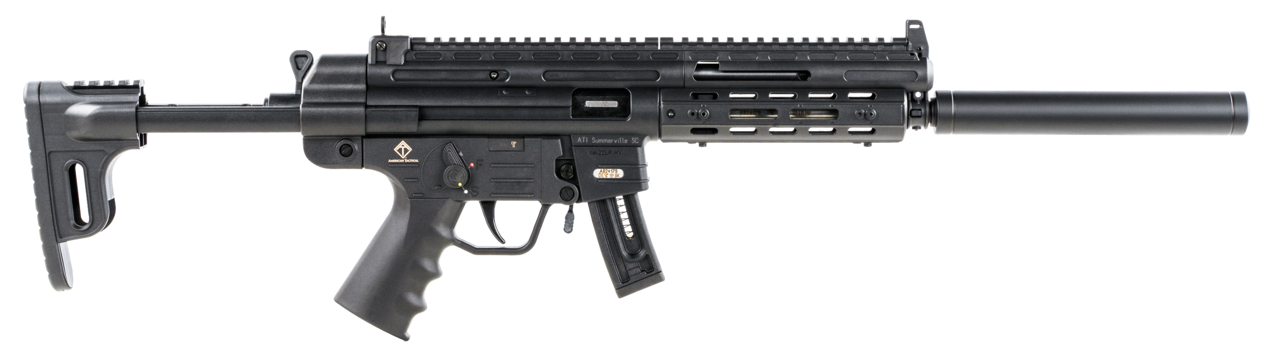 GSG GERGGSG1610ML GSG-16  Full Size 22 LR 10+1 16.25" Black Black Polymer Receiver Black Collapsible w/Storage Compartment Stock Right Hand