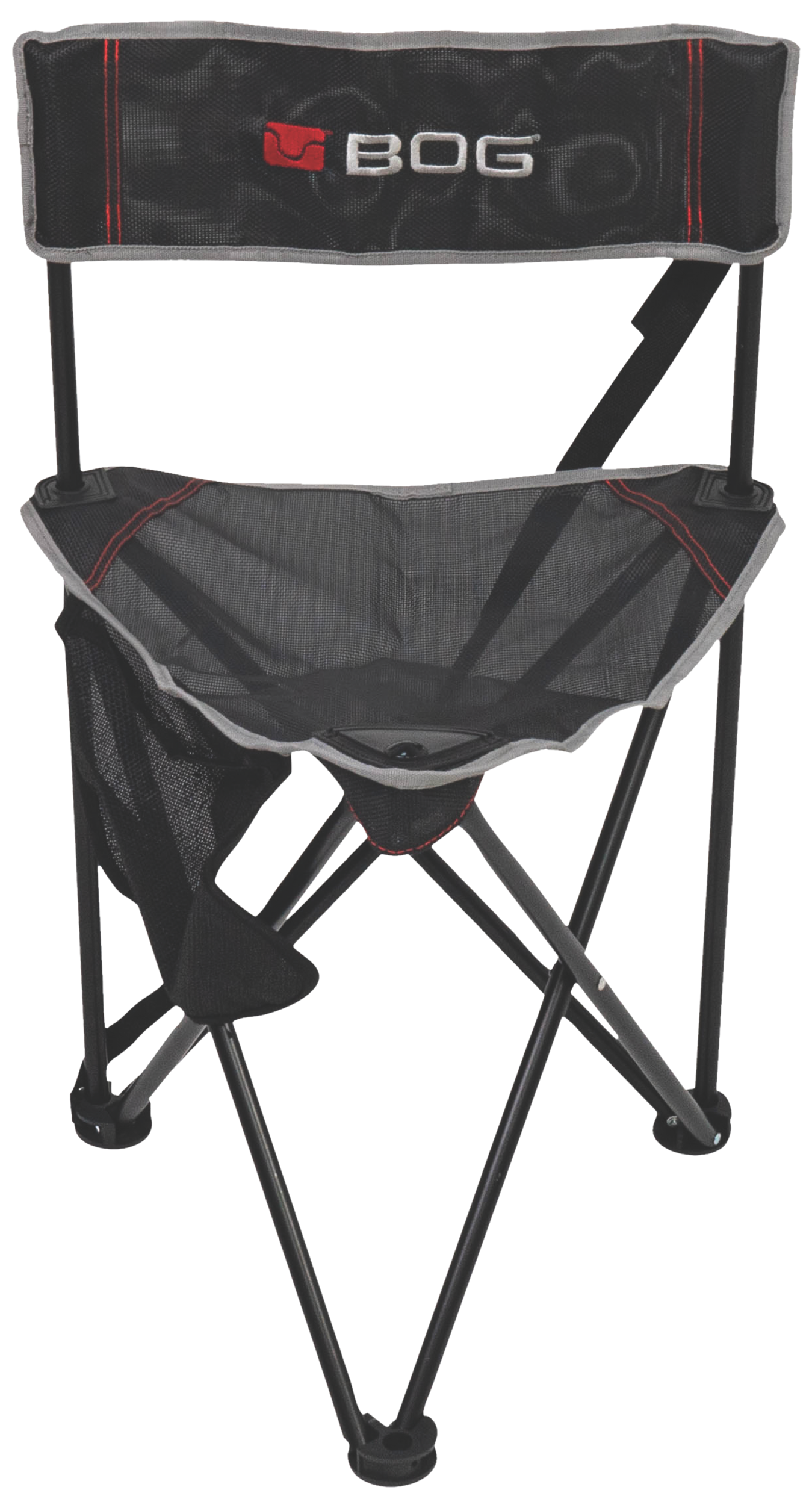 Bog-Pod 1117130 Triple Play Chair, 3 Legs, Black, Steel Frame, Exterior Pocket
