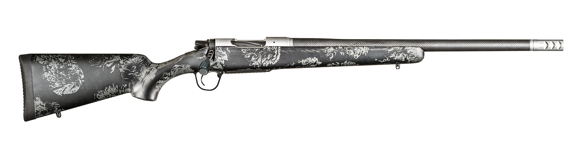 Christensen Arms 8010614300 Ridgeline FFT Full Size 7mm Rem Mag 3+1, 22" Stainless Steel Threaded Barrel, Stainless Aluminum Receiver Black w/Gray Accents Fixed Sporter w/Flash Forged Technology Stock