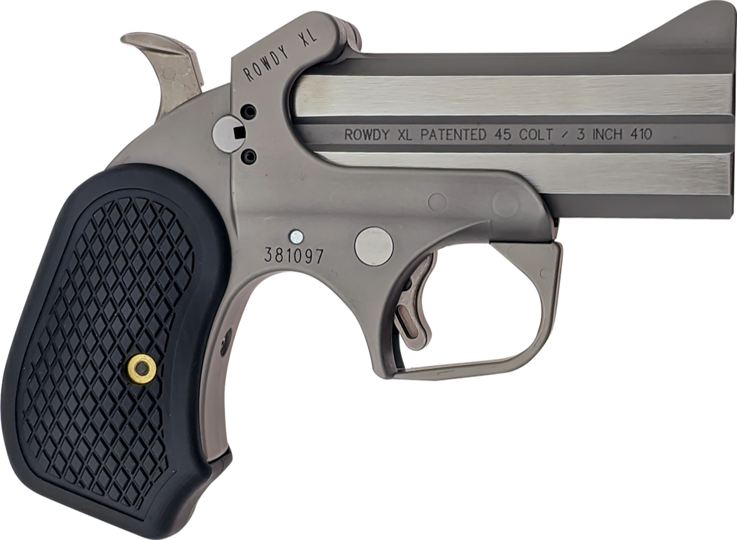 Bond Arms BARWXL Rowdy XL Rough Series 45 Colt/410 Gauge 2rd Shot 3.50" Matte Stainless Steel Frame Black Extended B6 Resin Grips Right Hand