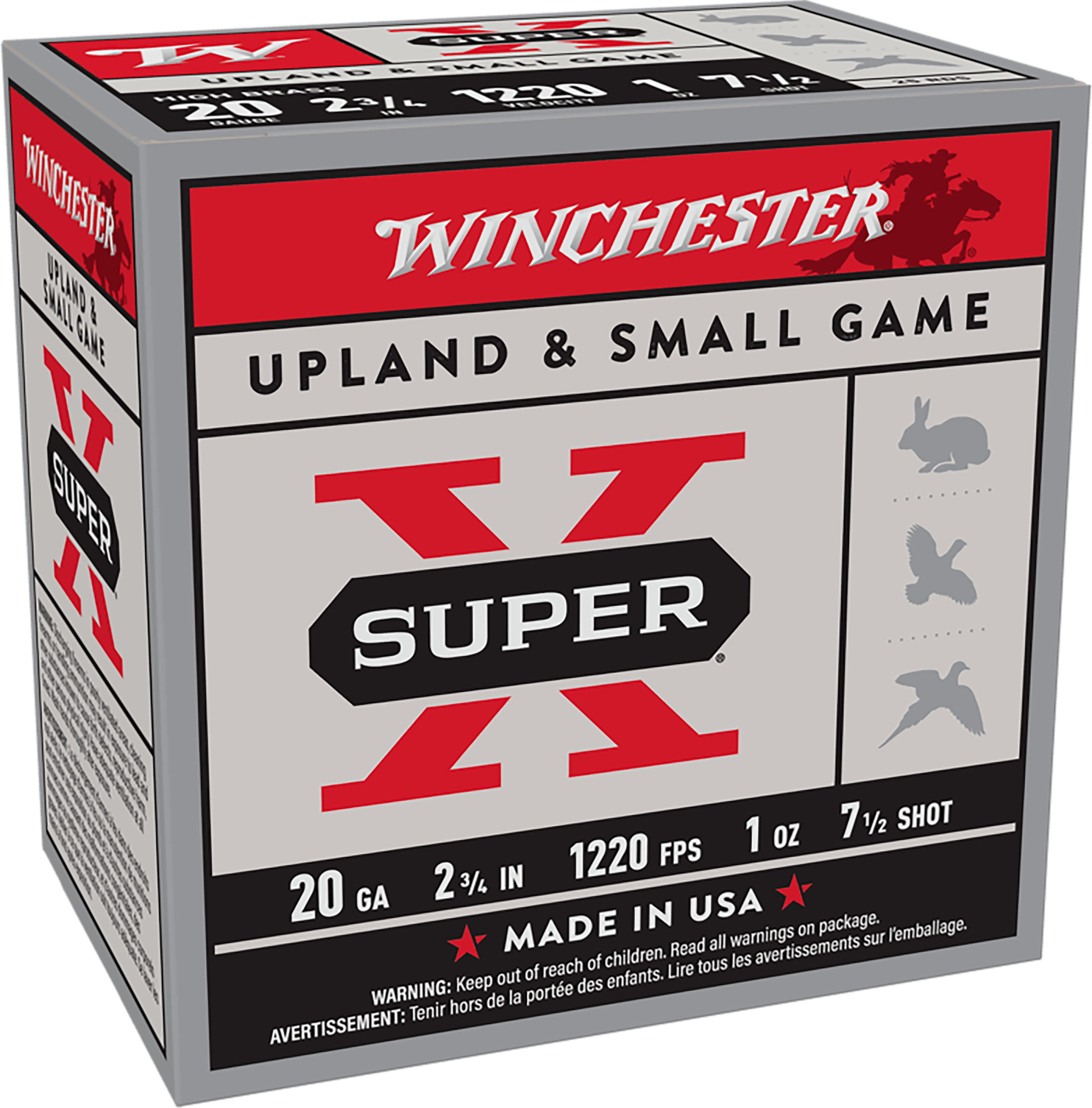Winchester Ammo X207 Super X Heavy Game Load High Brass 20Gauge 2.75" 1oz 7.5Shot 25 Per Box/10 Case