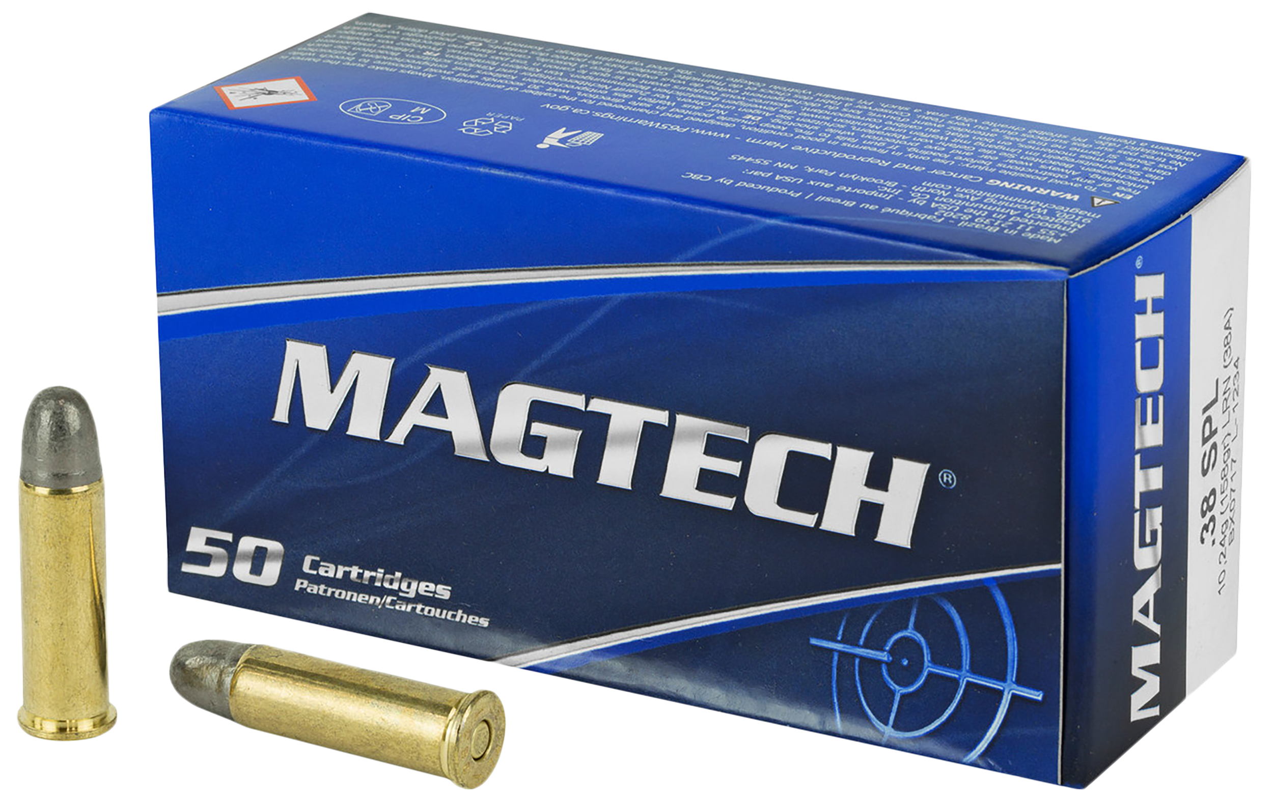 Magtech 38A Range/Training  38Special 158gr Lead Round Nose 50 Per Box/20 Case