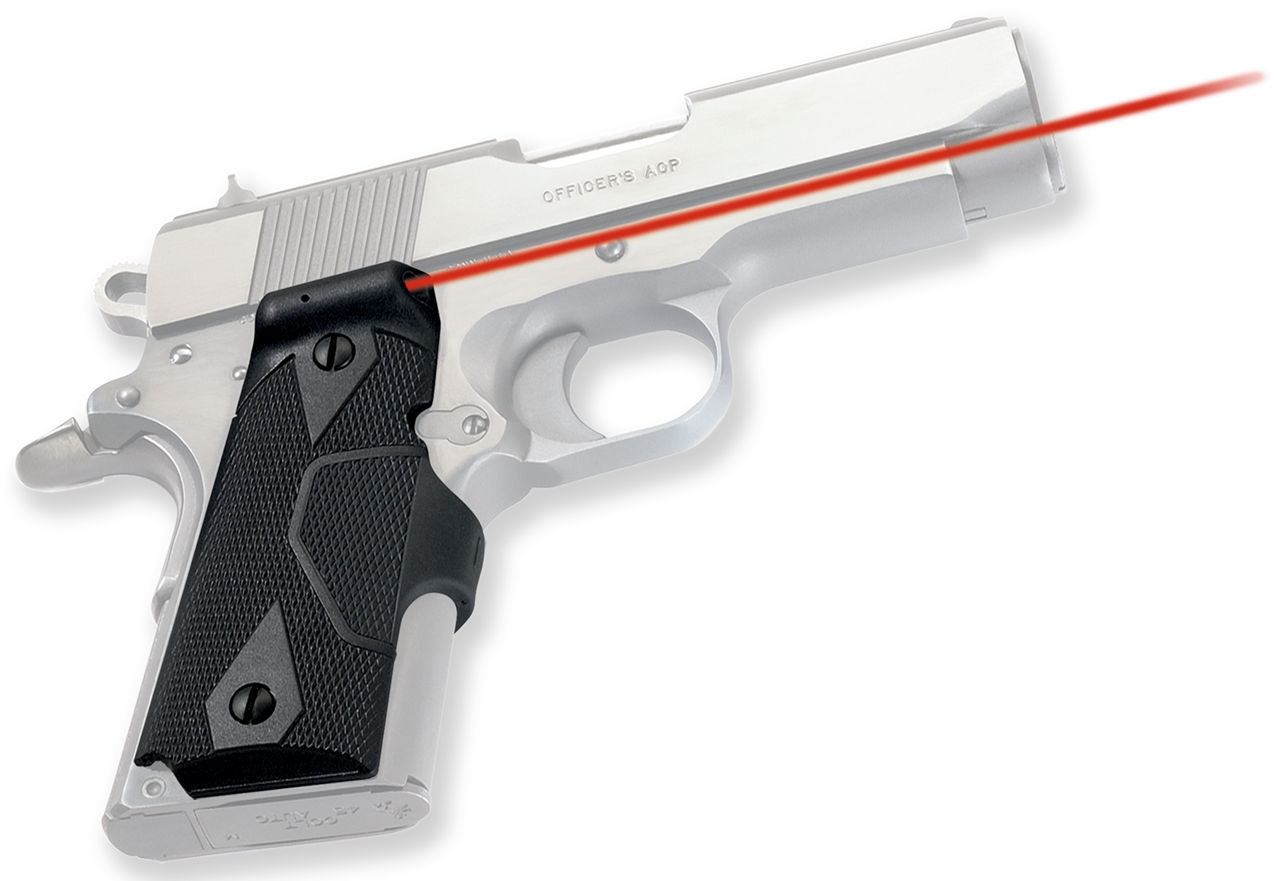Crimson Trace 011210 Lasergrips Fits 1911 Compact, Red Laser Black Polymer