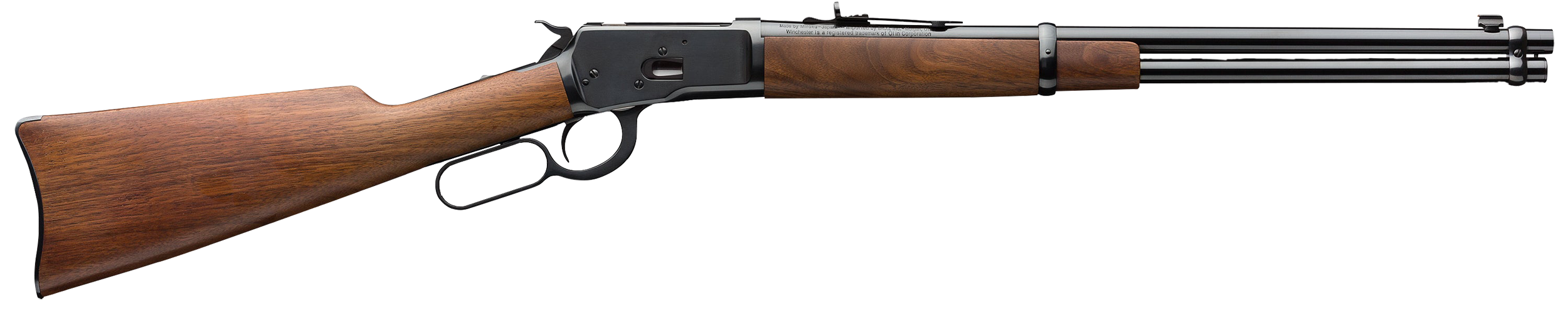 Winchester Repeating Arms 534177140 Model 1892 Carbine Full Size 44-40 Win 10+1 20" Brushed Polish Blued Steel Barrel, Drilled & Tapped Steel Receiver, Black Walnut Straight Grip Stock