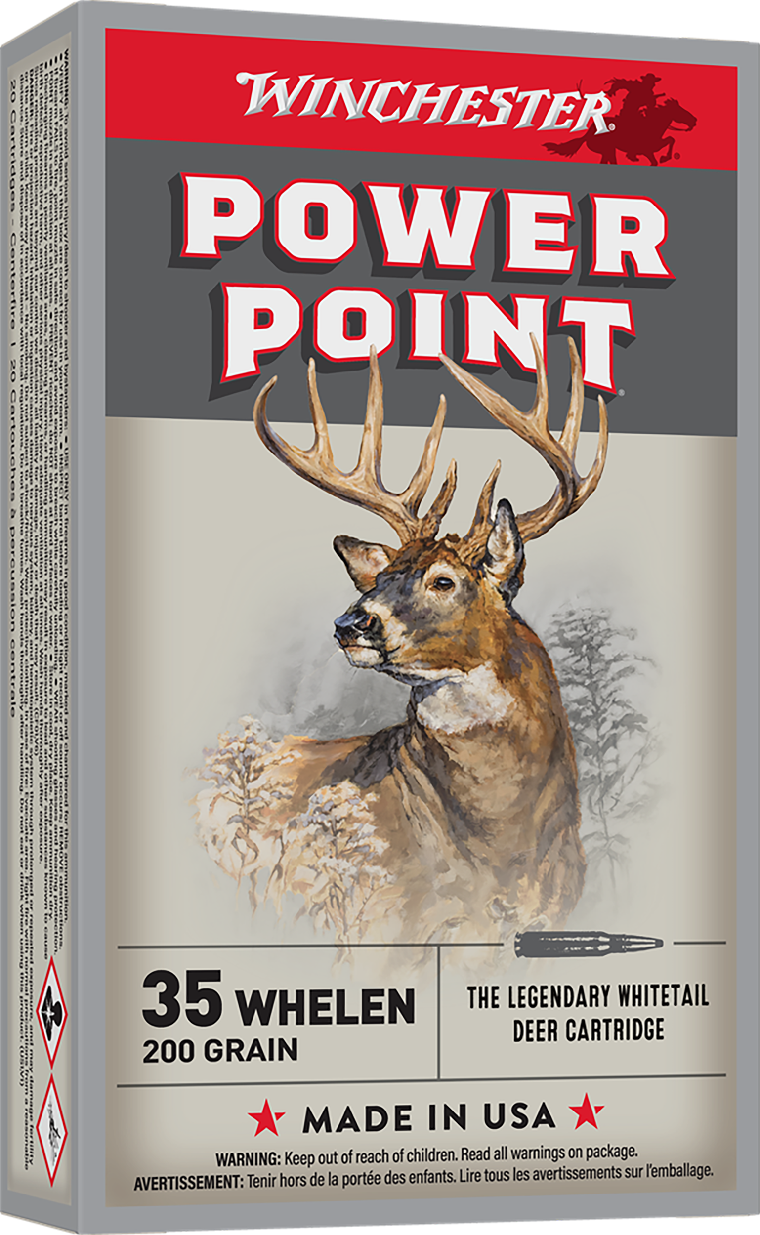 Winchester Ammo X35W Power-Point  35Whelen 200gr 20 Per Box/10 Case