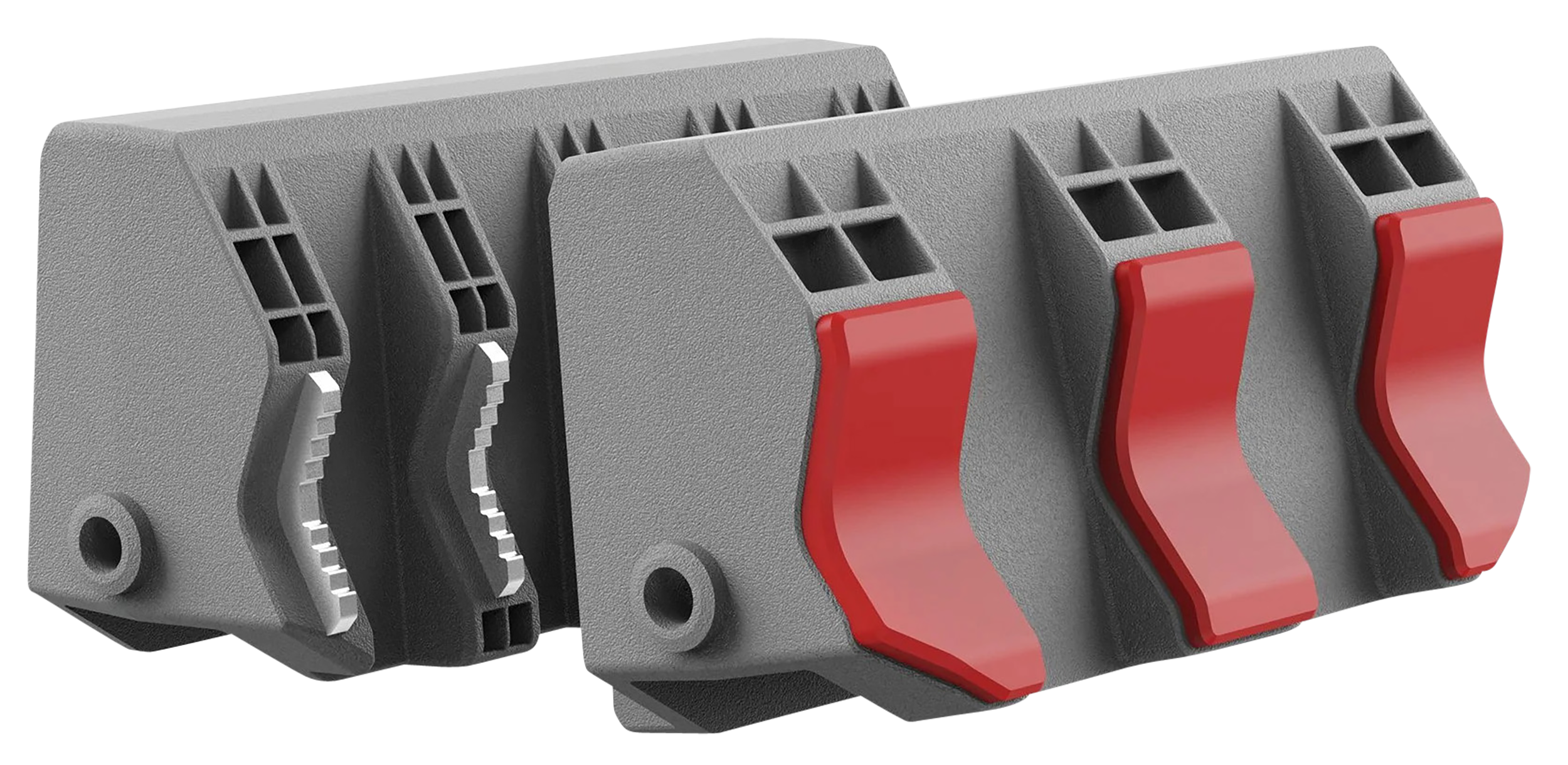 Real Avid AVSFJPF Smart-Jaws Tube-Fit Sleeves Reversible Gray/Red Rubber Overmold & Steel Side