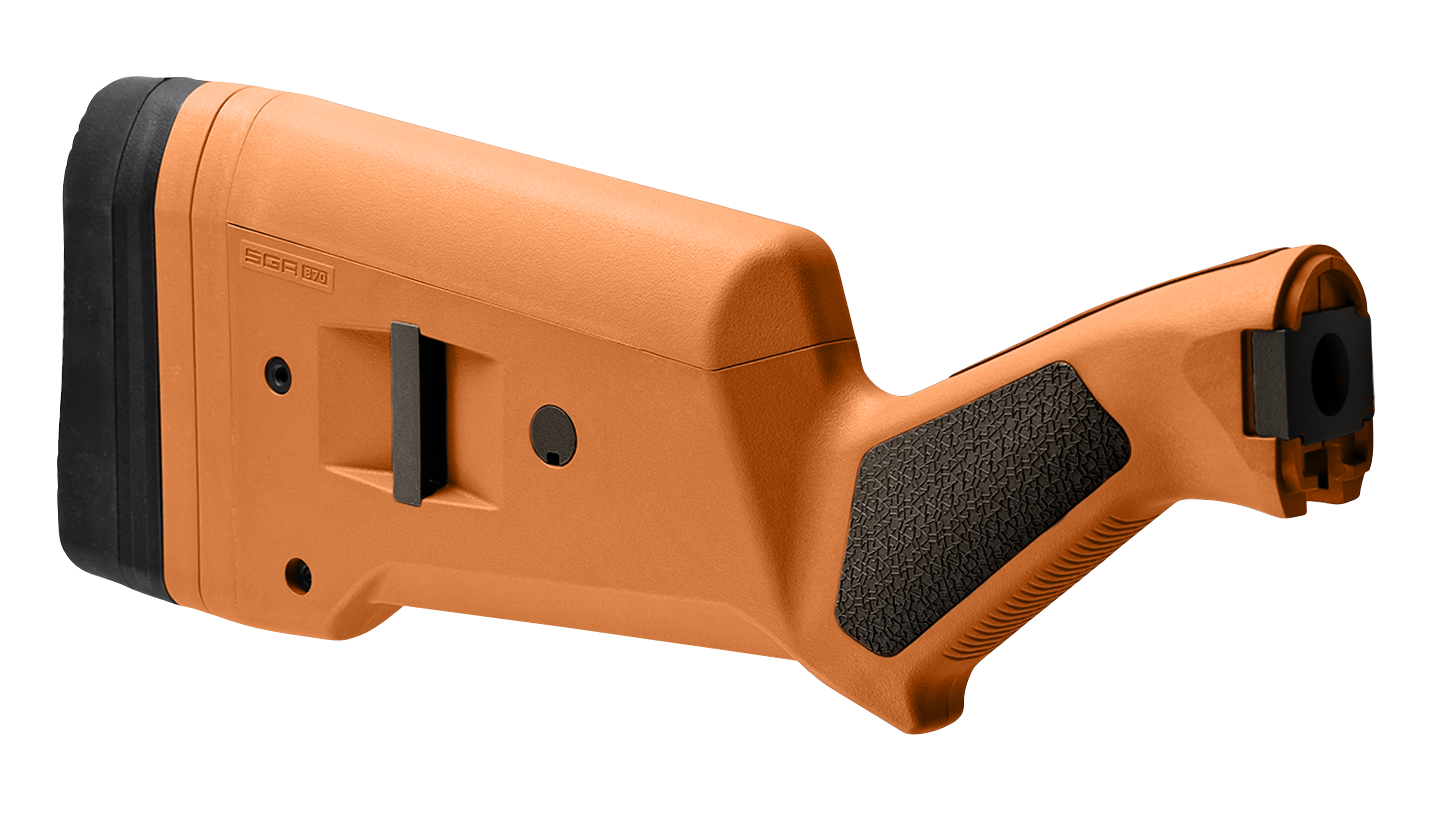 Magpul MAG460-ORG SGA Stock Fixed Orange Synthetic for Remington 870 12 GA