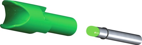 TENPOINT LIGHTED XBOW NOCK ALPHA-BRITE .297" GREEN 3PK !!