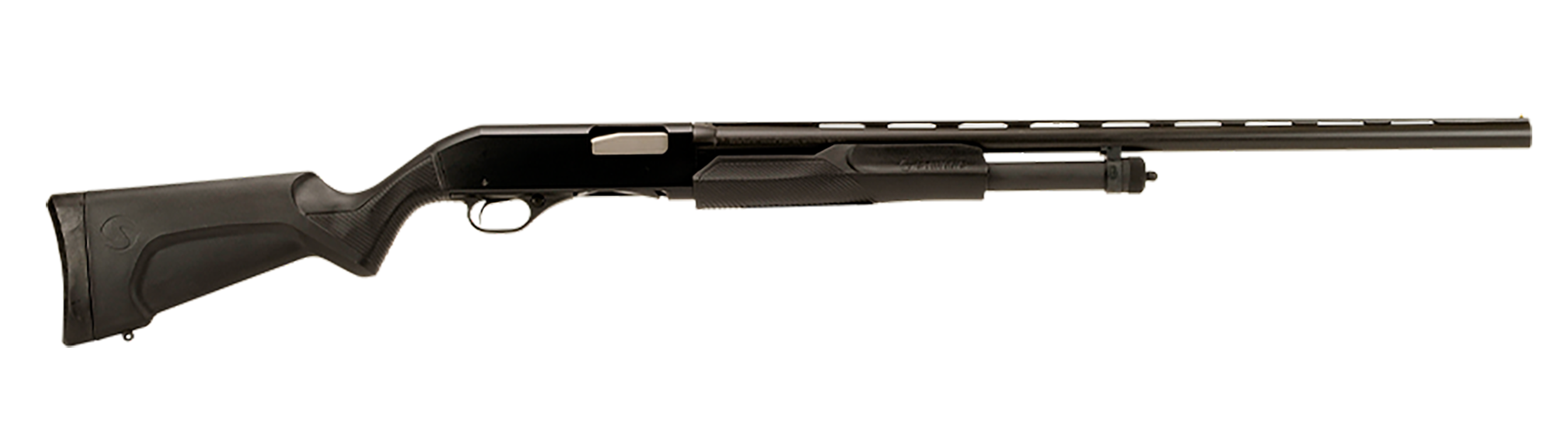 Stevens 22436 320 Field Full Size 20 Gauge Pump 3" 5+1 26" Matte Black Vent Rib Barrel, Matte Black Aluminum Receiver, Fixed Matte Black Synthetic Stock, Ambidextrous