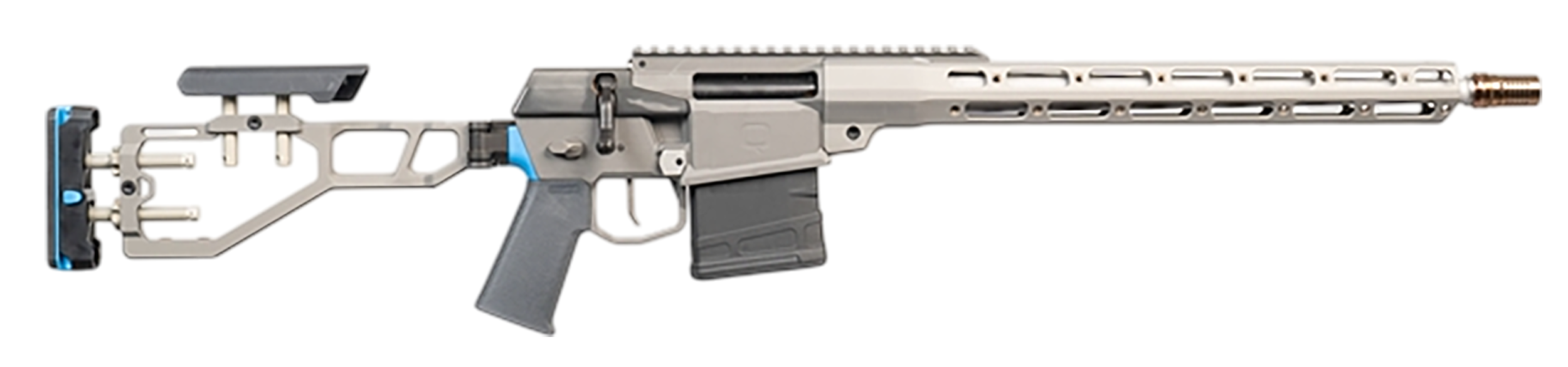 Q LLC  The Fix *CA Compliant 308 Win 10+1 16" Picatinny Rail Receiver, M-LOK Handguard, Polymer Grip